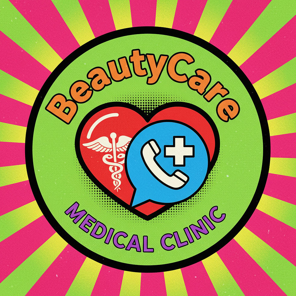 whats app icone with name of my compony (beutycare) with medical clinic theme.jpg
