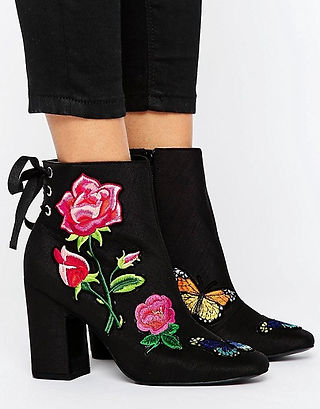 ASOS ETERNAL LOVE Patchwork Ankle Bo