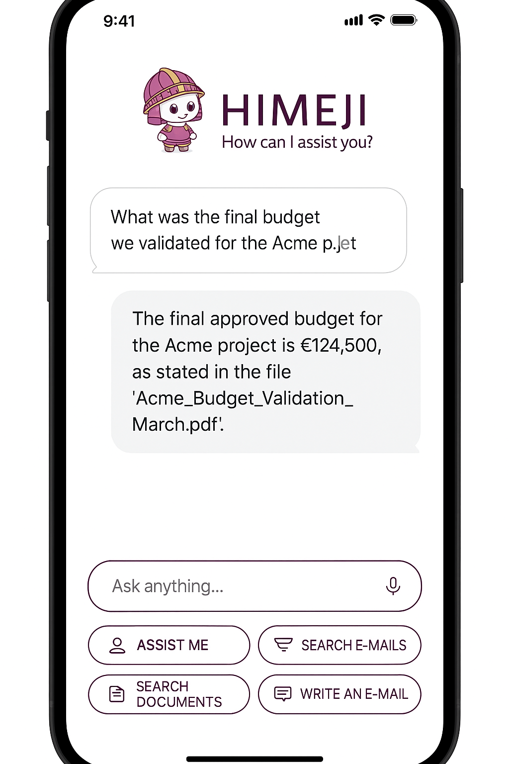 AI assistant answering questions from local files with guaranteed privacy