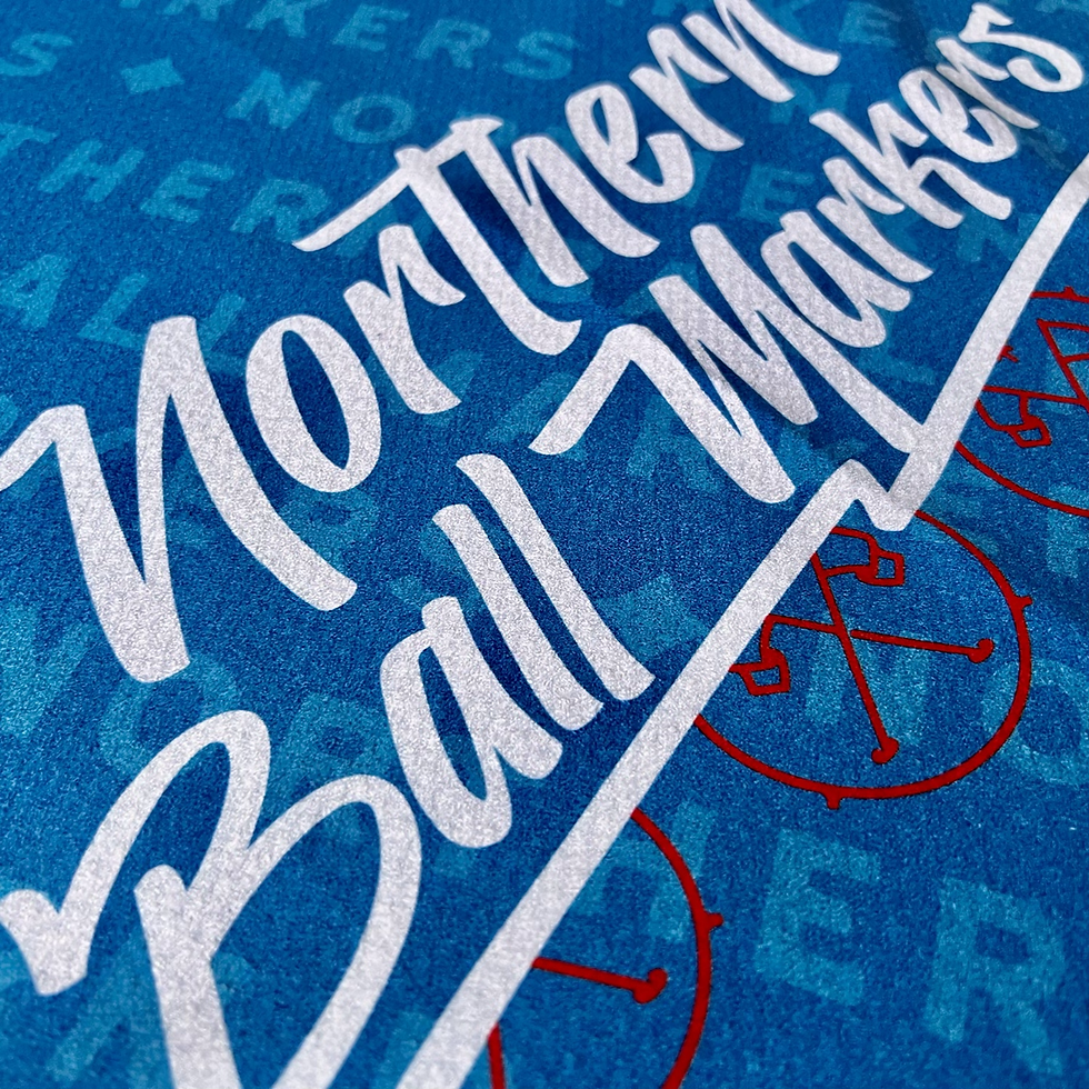 Thumbnail: NBM Script Golf Towel // Blue