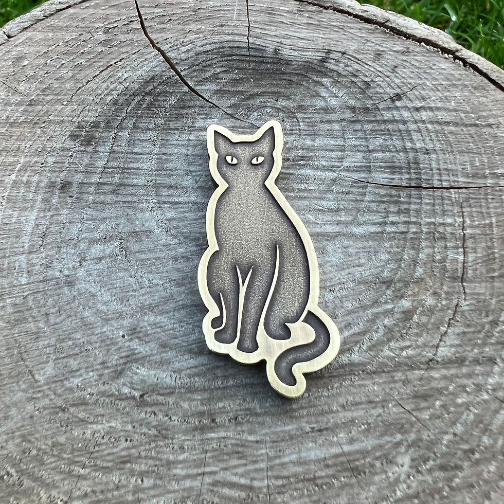 Black Cat // Brass Ball Marker
