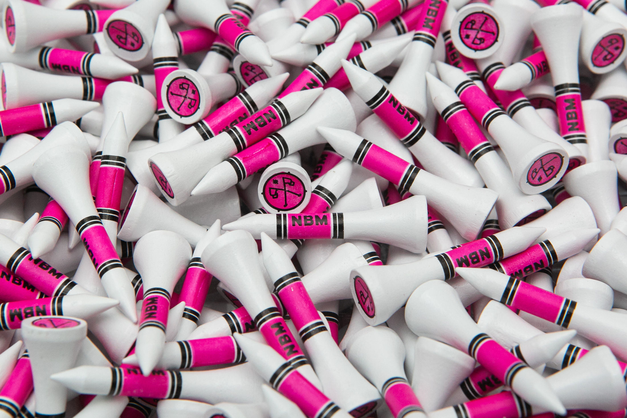 White 'n' Pink Shortees // NBM Golf Tees