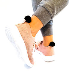 Pomster Socks, Aniti-slip Low to No Show socks with a Pom Pom!