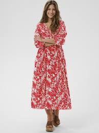 Cream Tiah Smock Dress Risk Red Toile