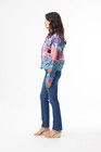 Thumbnail: Orientique Printed Cotton Ponte Jacket