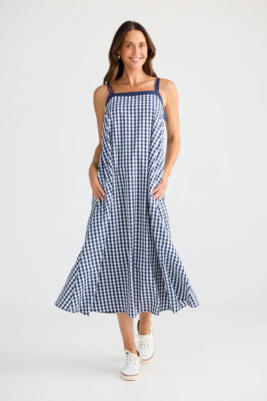 Brave + True EricaNavy Gingham Dress