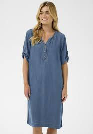 Cream Molly Dress Jasper Blue Denim