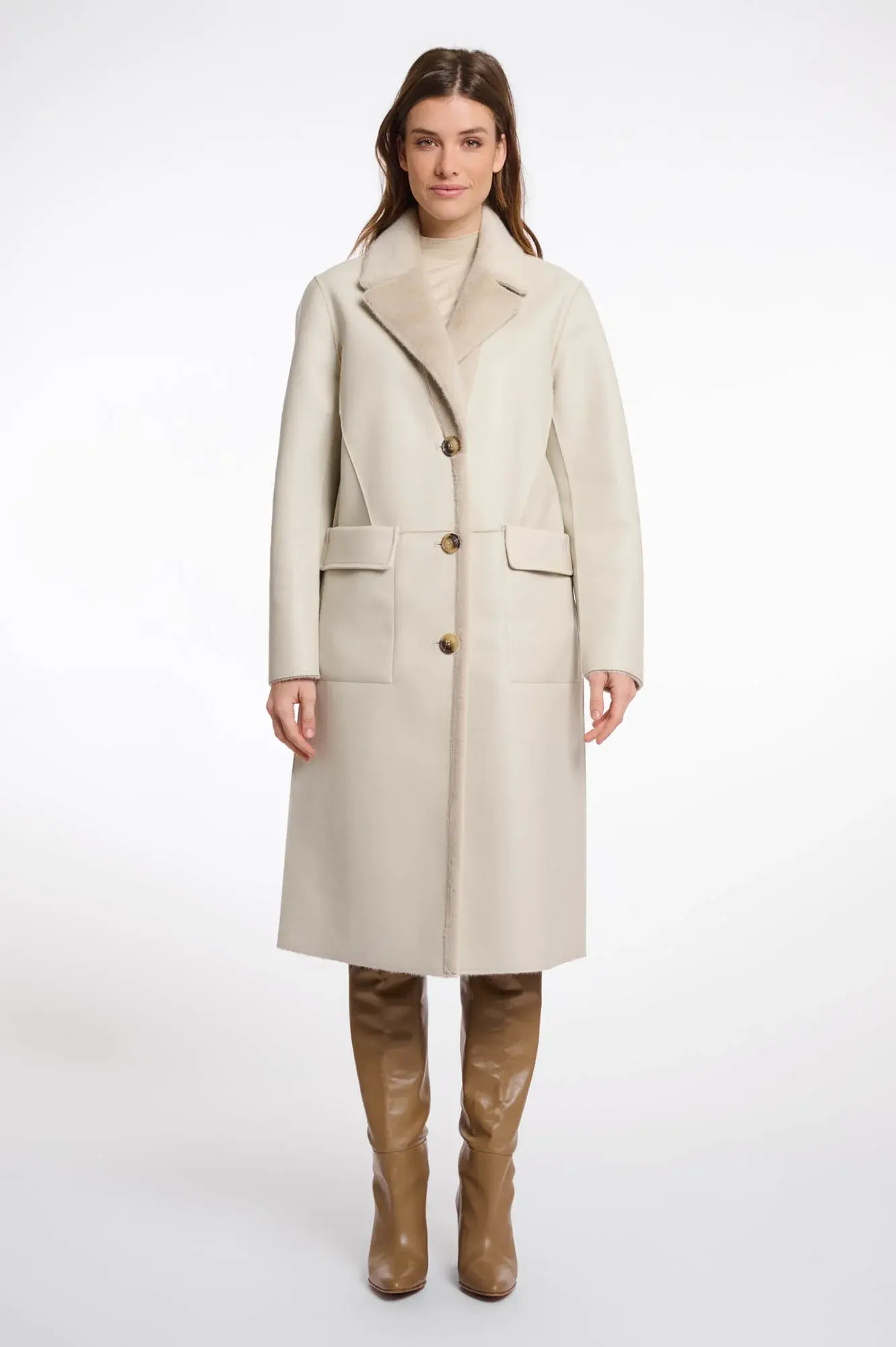 RINO & PELLE TATIANA REVERSIBLE LONG COAT