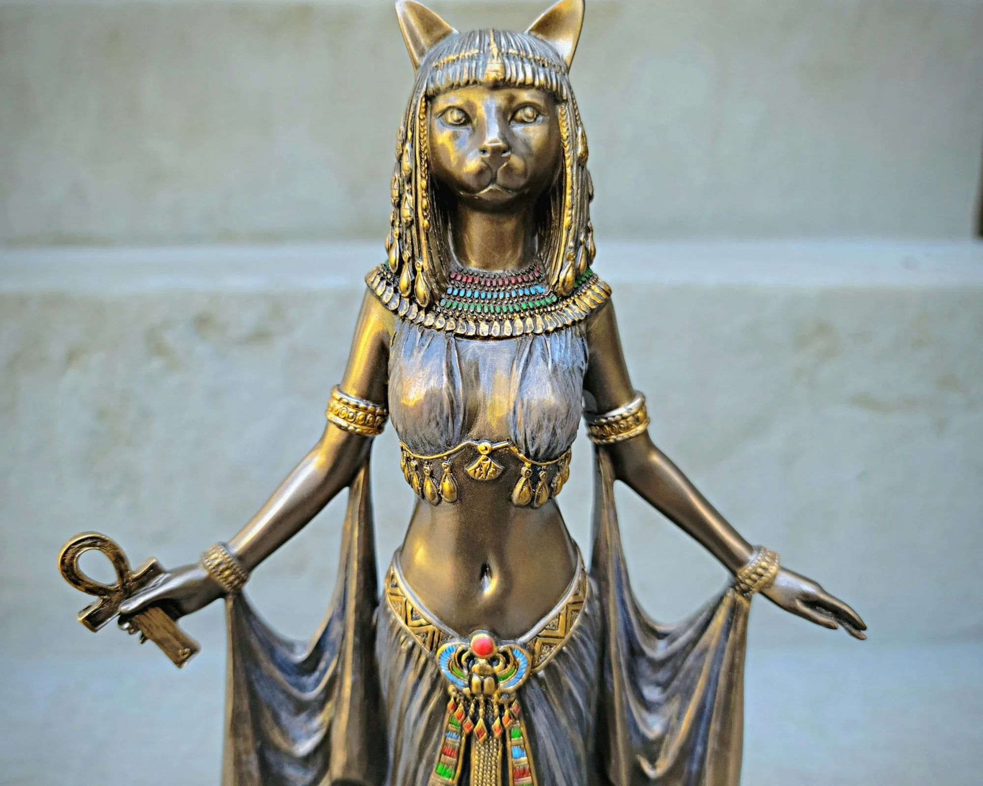 Image of Bastet statue; National Cat Day