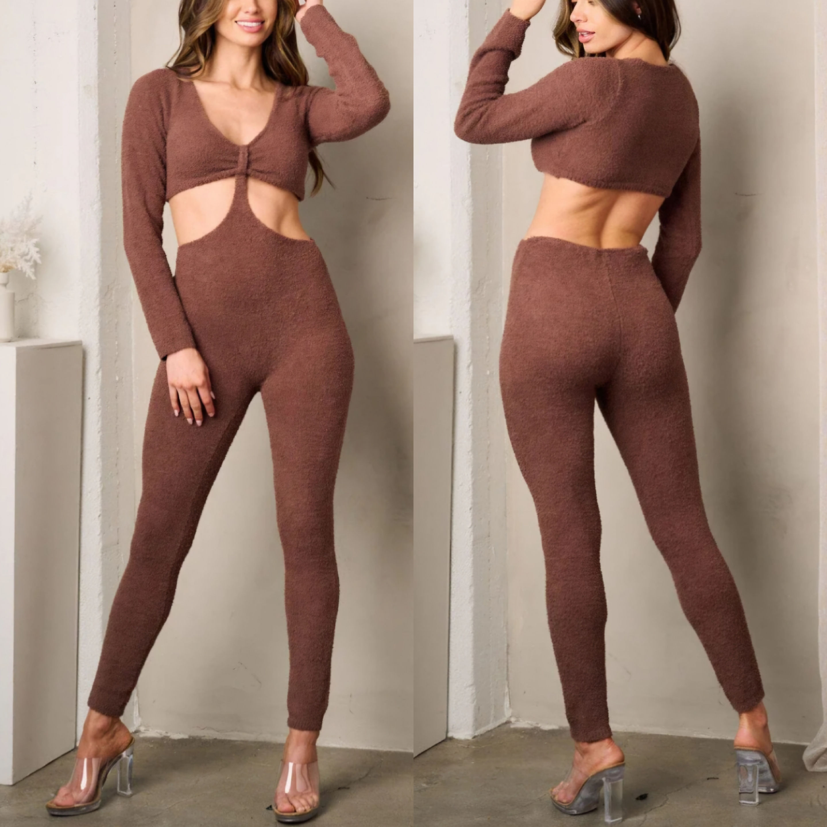 Mia Mocha Jumpsuit 