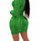 Thumbnail: #2490 Elite Electric Green Cheetah Mini Dress