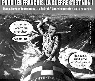 Pour les français, la guerre c'est non !  