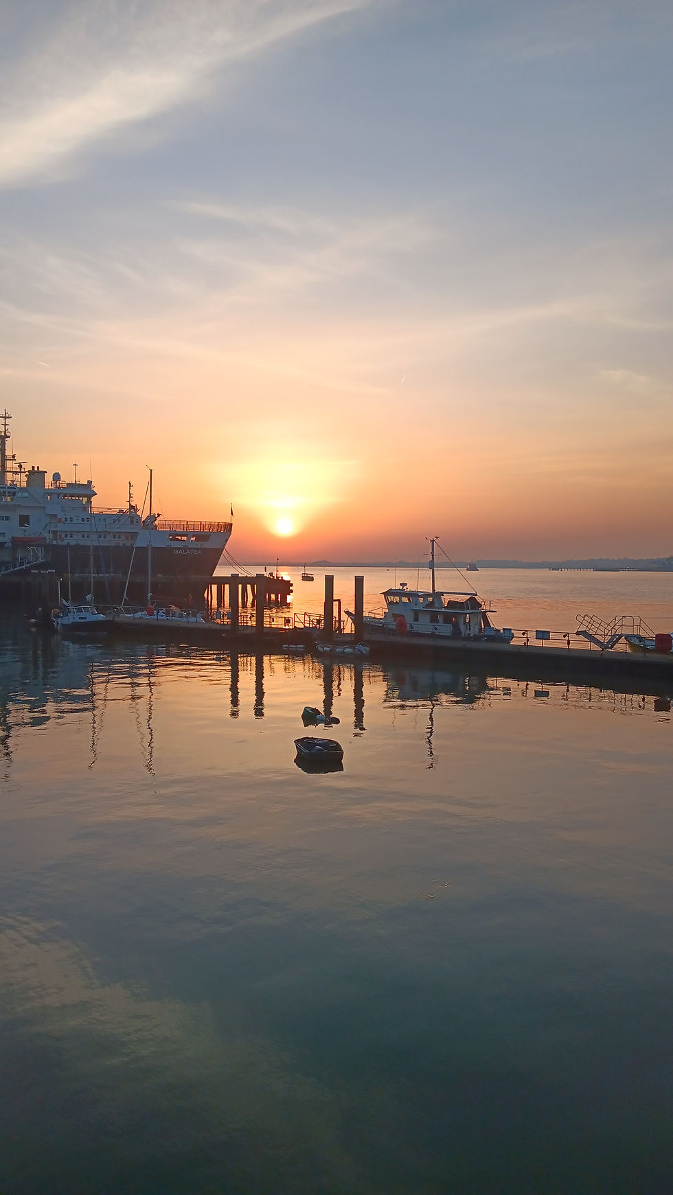 Nell in the sunset at Harwich