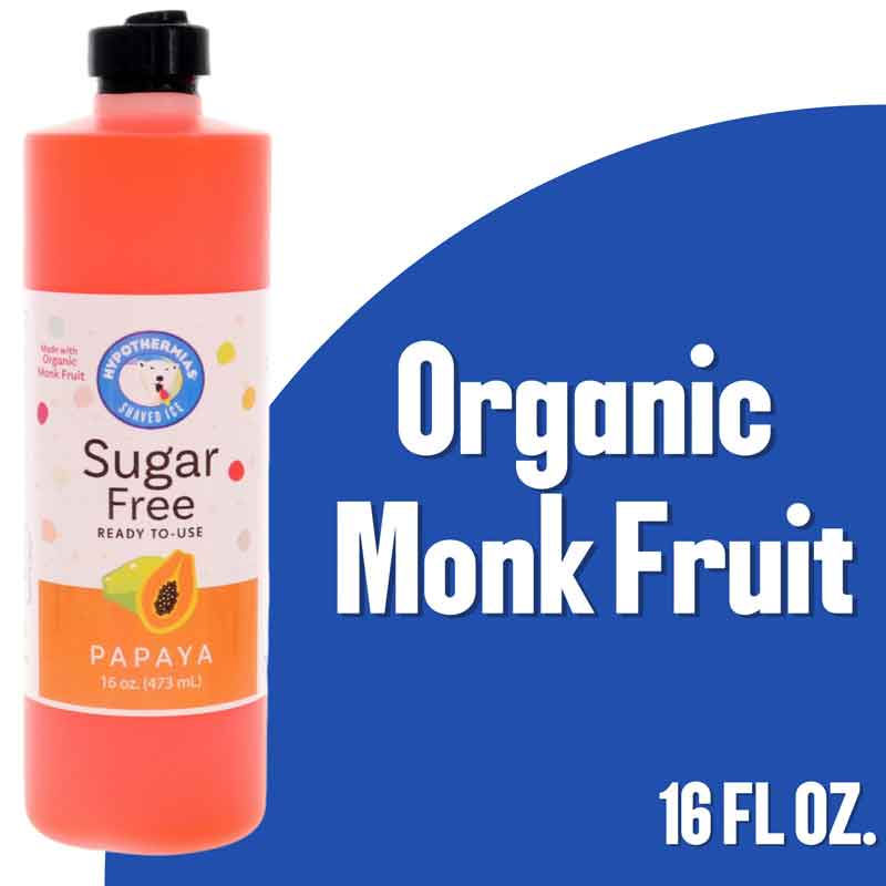 Papaya – Sugar-Free Ready-to-Use Snow Cone & Shaved Ice Syrup – 16 Fl oz
