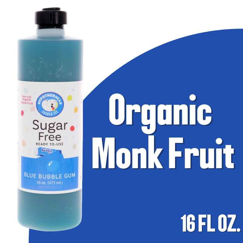 Blue Bubble Gum – Sugar-Free Snow Cone & Shaved Ice Syrup – 16 Fl oz