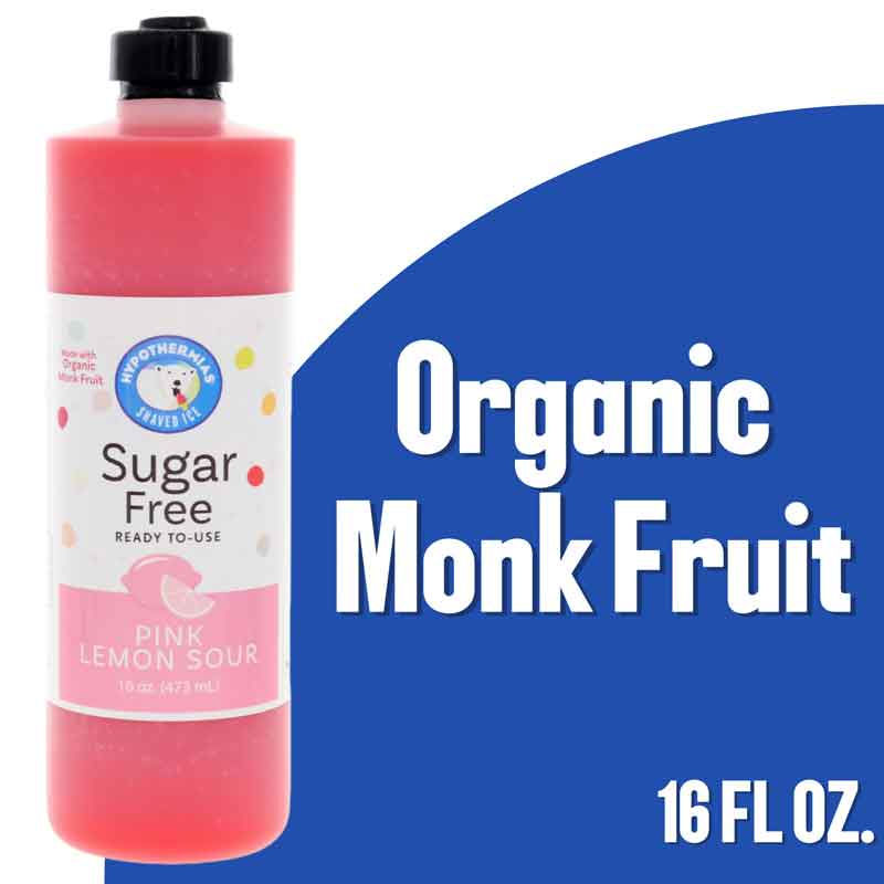 Pink Lemon Sour – Sugar-Free Snow Cone & Shaved Ice Syrup – 16 Fl oz