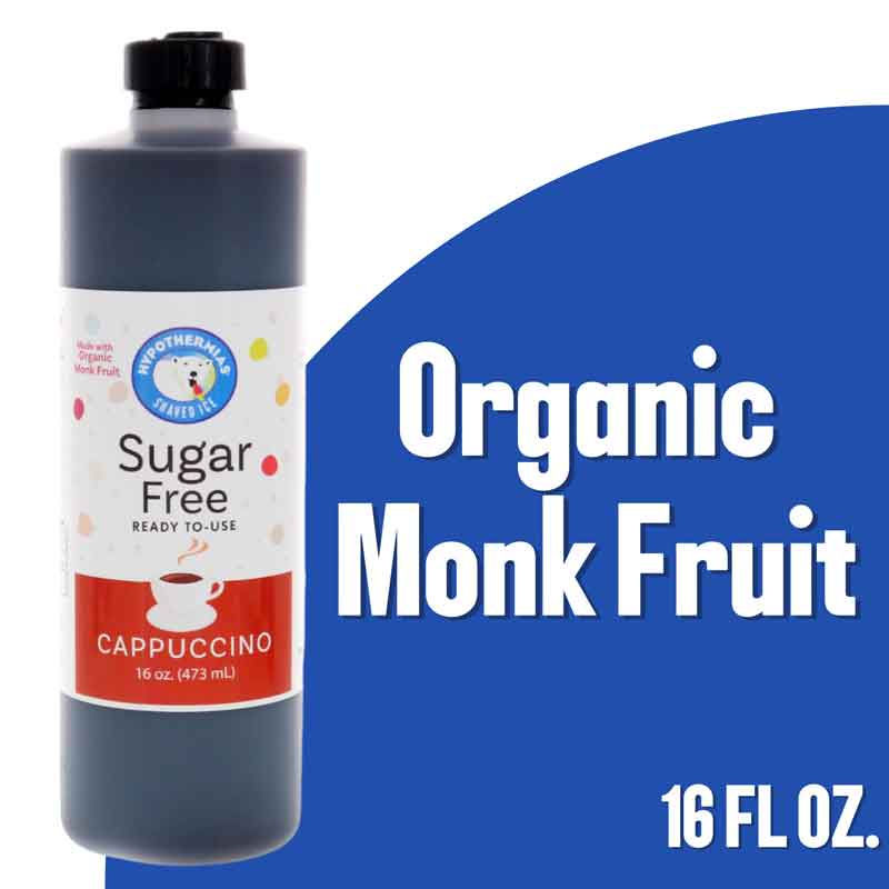 Cappuccino – Sugar-Free Ready-to-Use Snow Cone & Shaved Ice Syrup – 16 Fl oz