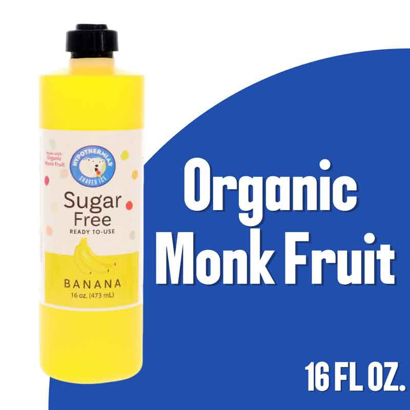 Banana – Sugar-Free Ready-to-Use Snow Cone & Shaved Ice Syrup – 16 Fl oz