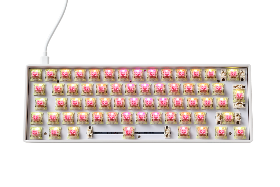 Thumbnail: WK90 Mechanical Keyboard, Hot-Swap, Double-Shot PBT Pudding Keycaps, 60% layout