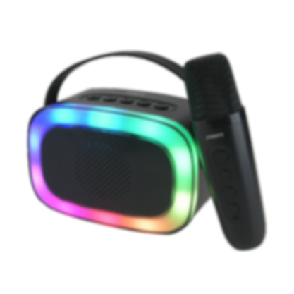 Karaoke speaker with wireless microphone, 5W, BT 5.3, black