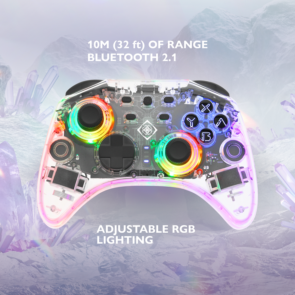 Thumbnail: Wireless transparent Nintendo Switch Controller, RGB
