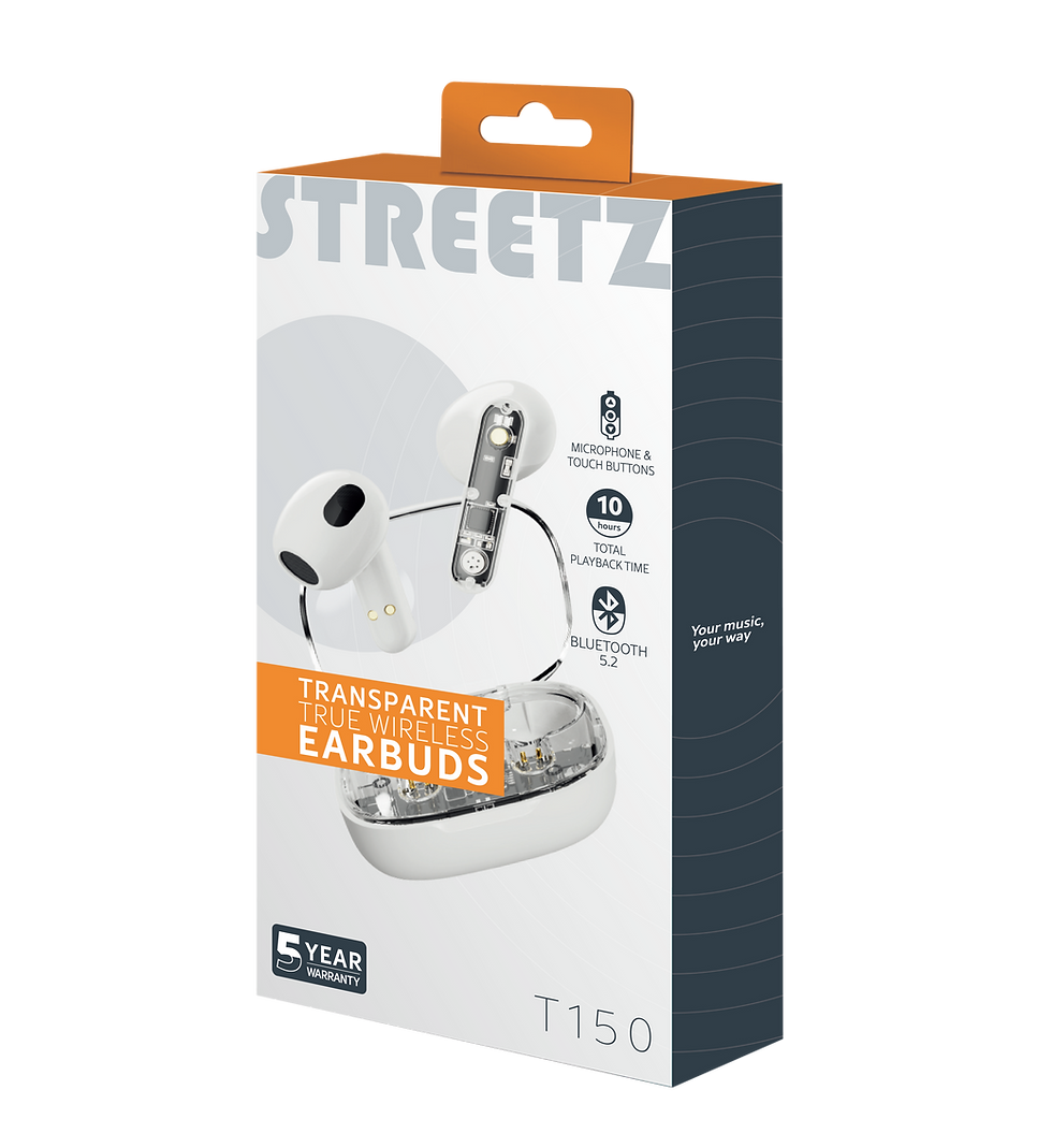 Thumbnail: T150, Transparent TWS earbuds, White