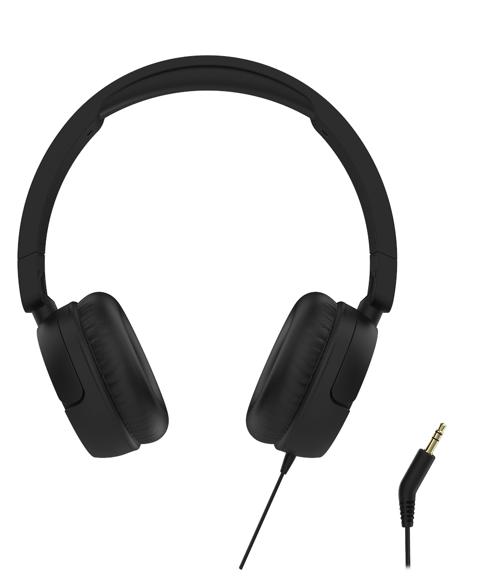 Thumbnail: H110 Headphones, foldable, volume control, 3.5 mm, black