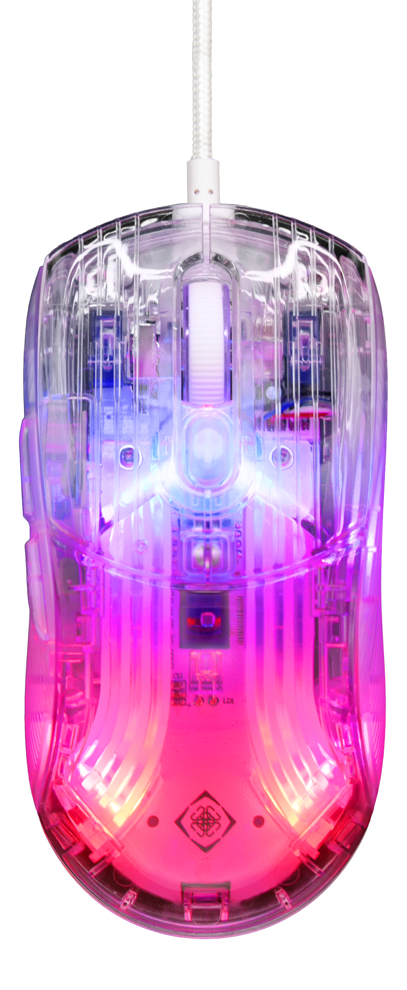 DM330, RGB Transparent Gaming Mouse, fully transparent/RGB