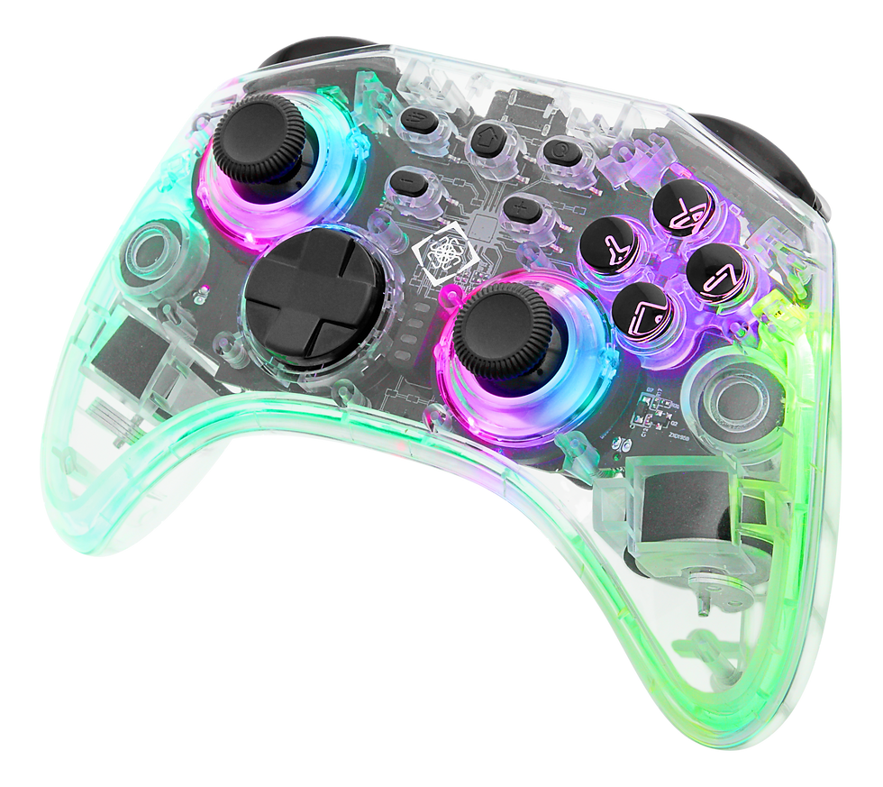 Wireless transparent Nintendo Switch Controller, RGB