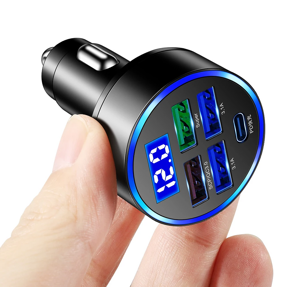 Miniatura: 5 USB Port Super Fast Car Charger Adapter For iPhone Samsung Android Cell Phone