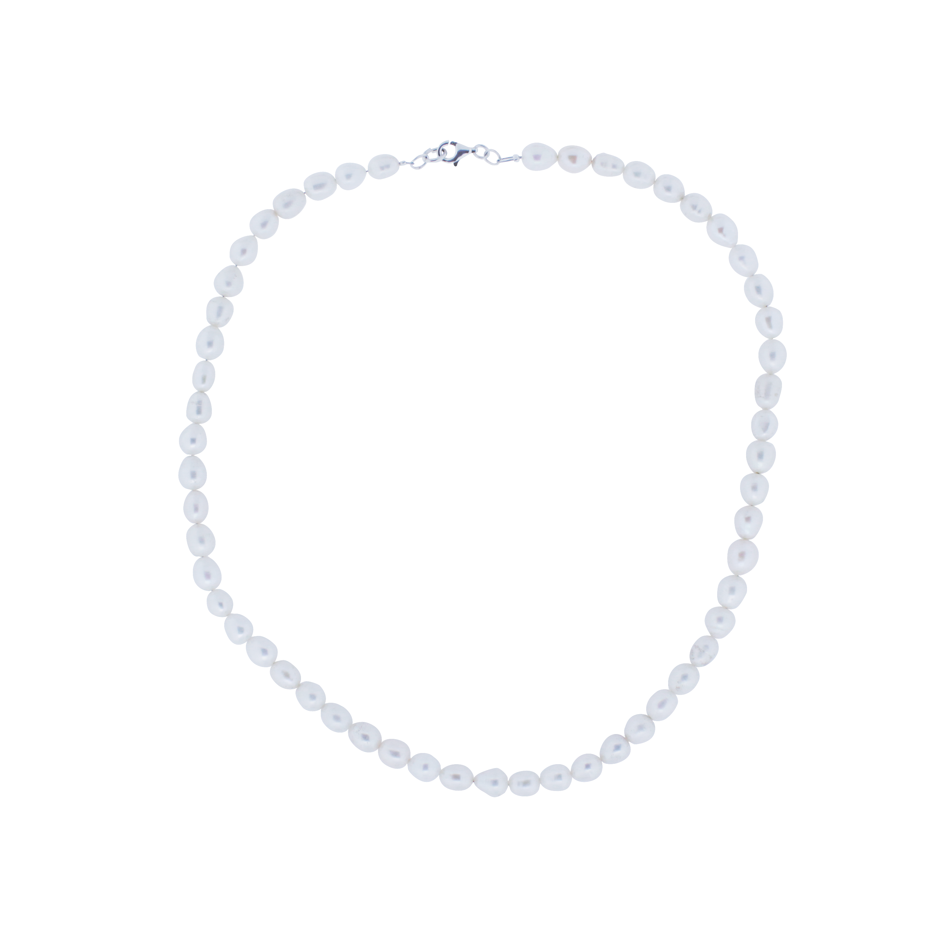 Perlehalskæde - hvide perler - klassiske perler