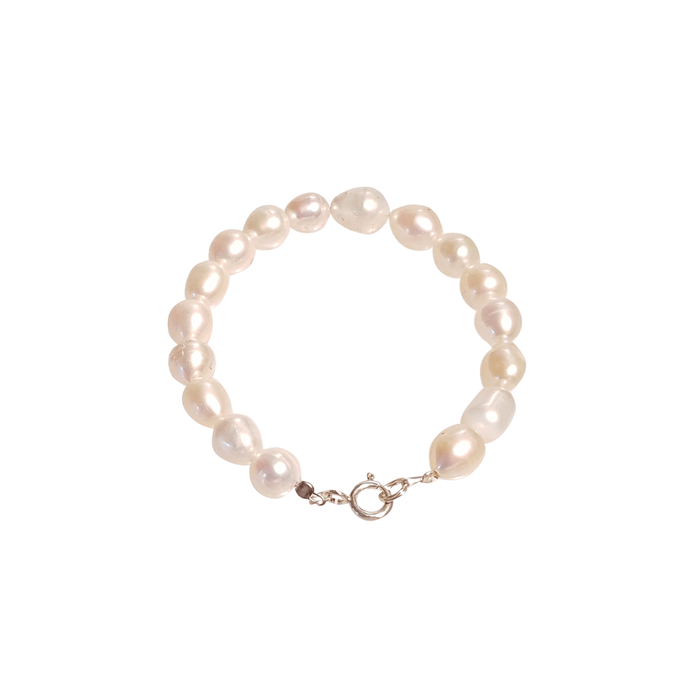 Sølvarmbånd med perler