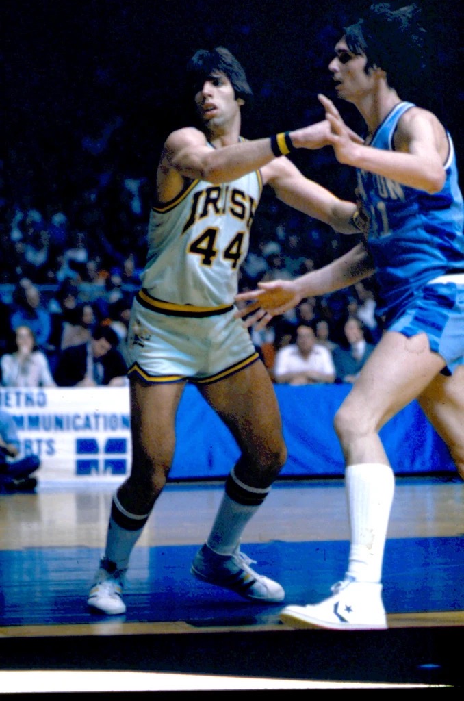 Freshman Kelly Tripuka #44 Fighting Irish Basketball team 1977-78 Season
