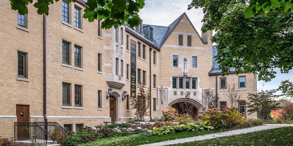 Lyons Hall at the University of Notre Dame. Autobiography of Dr. Anthony J. Carbone.
