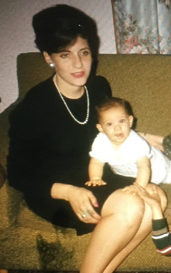 Anthony Jr.’s mother, Edda Carbone, with his baby sister Cynthia on her lap prior to our trip to Germany.