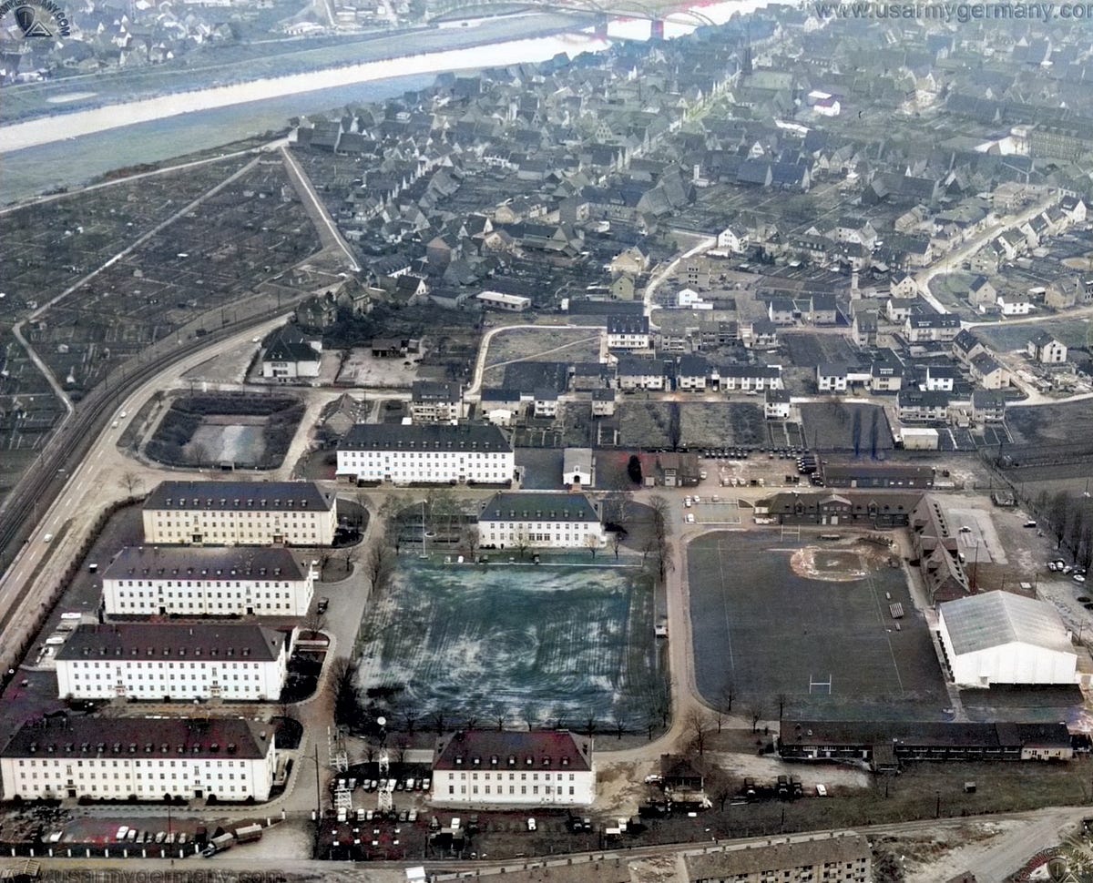 US Army kaserne in Seckenheim, Germany while my father was stationed at Mannheim.  Autobiography of Dr. Anthony J. Carbone.