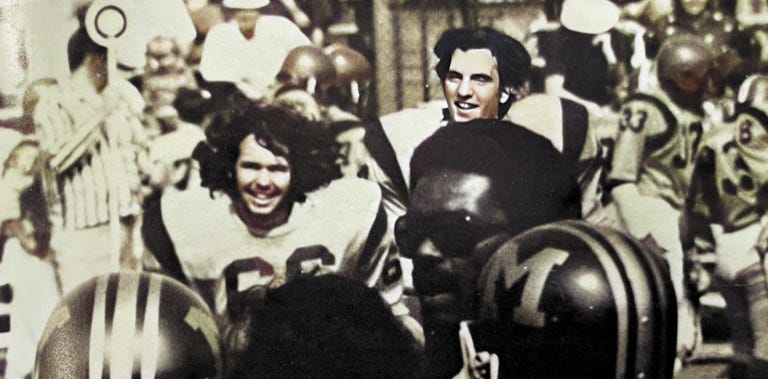 Jim Mills Jr (#66) On the Mannheim Bison Varsiry Football Team.Part of the autobiography of Dr. Anthony J. Carbone, Son in the Shadow of a Green Beret Hero.