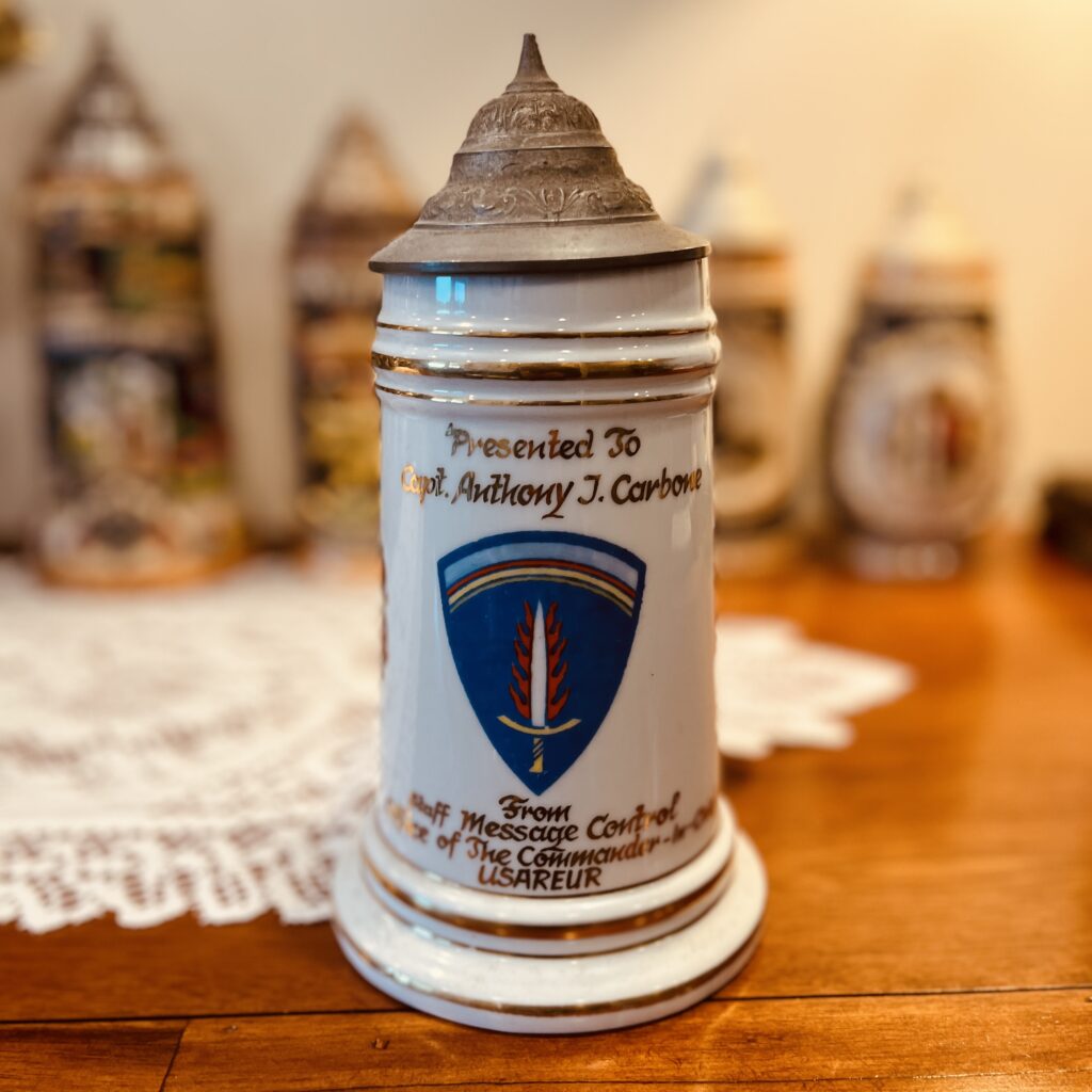 Bierstein from HQ USAREUR in Heidelberg Germany. Captain Carbone. Dr. Carbone autobiography/