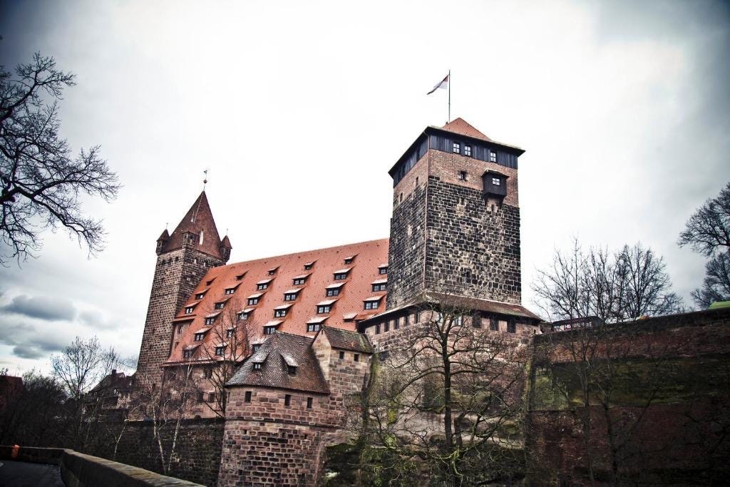 Nüremberg Castle that contained the youth hostel where the basketball teams and cheerleaders in Nürmberg, Germany.Part of the autobiography of Dr. Anthony J. Carbone, Son in the Shadow of a Green Beret Hero.