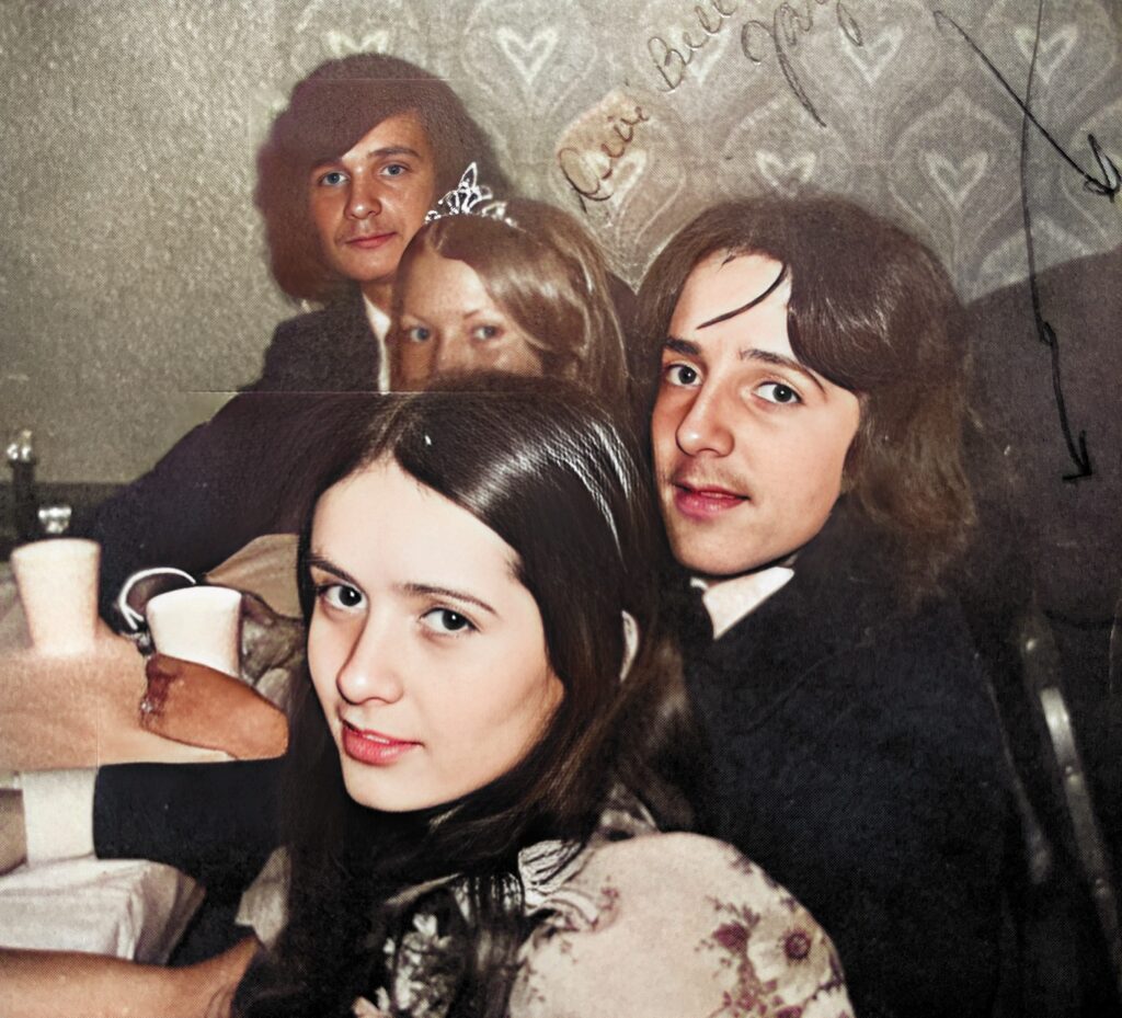 Andrea Simmons and Debbie Bell at a formal dance at Mannheim American High School.Part of the autobiography of Dr. Anthony J. Carbone, Son in the Shadow of a Green Beret Hero.