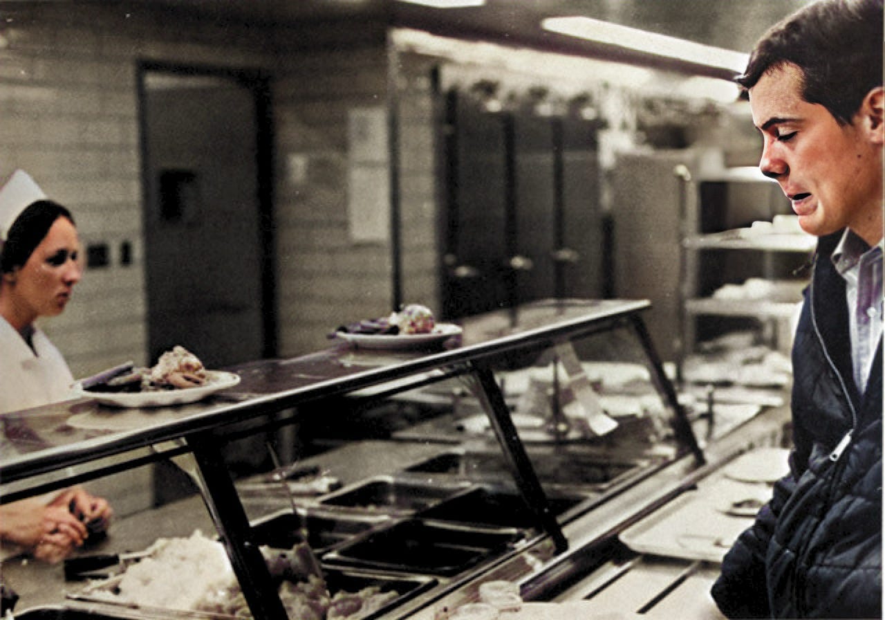 Breakfast being served at the South Dining Hall at Notre Dame. Dr. Carbone’s Autobiography. University of Notre Dame. South Dining Hall.