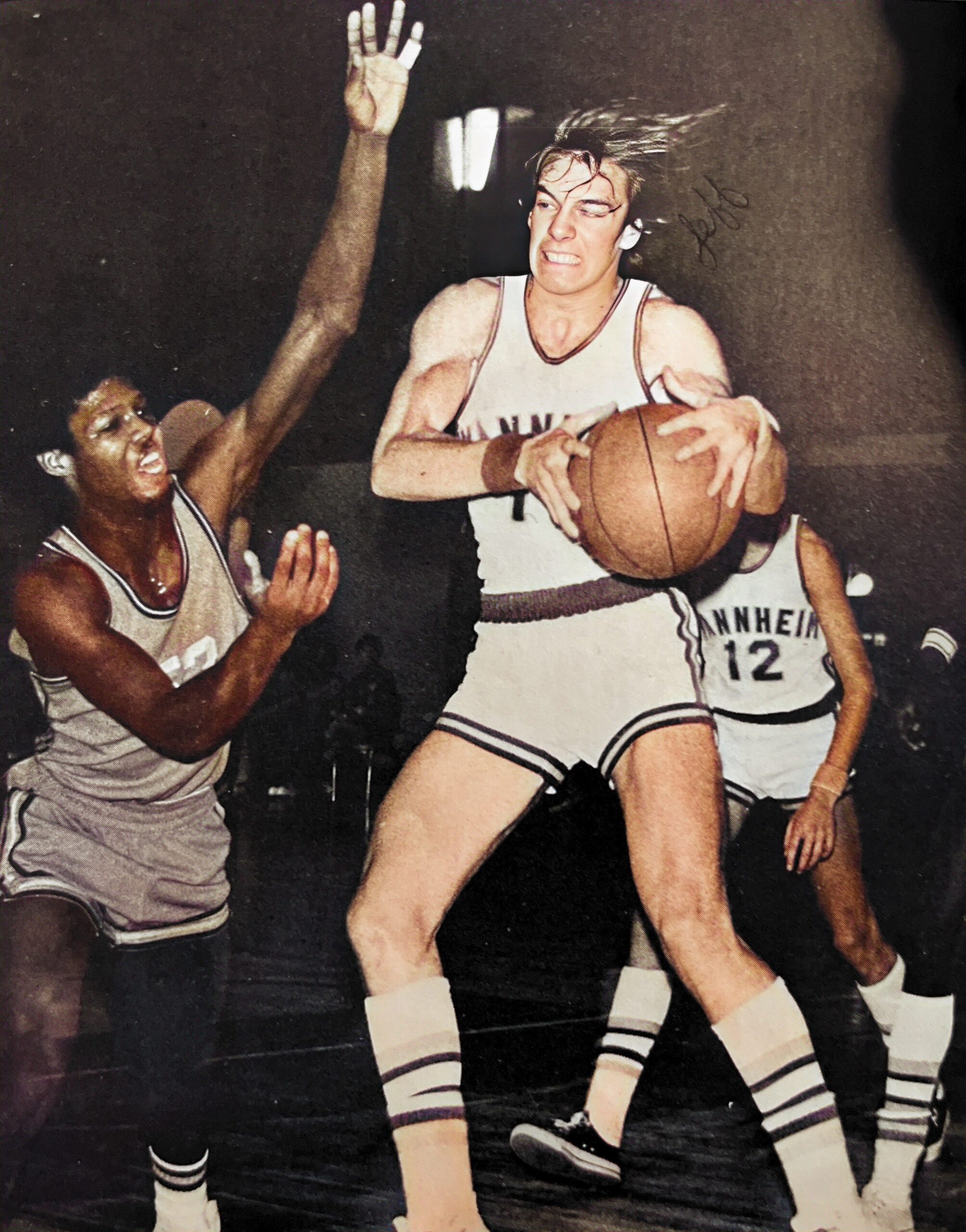 Jeff Blair, Co-Captain, Varsity Basketball Squad, Mannheim Ameican High School.Part of autobiography of Dr. Anthony J. Carbone, Son in the Shadow of a Green Beret Hero.