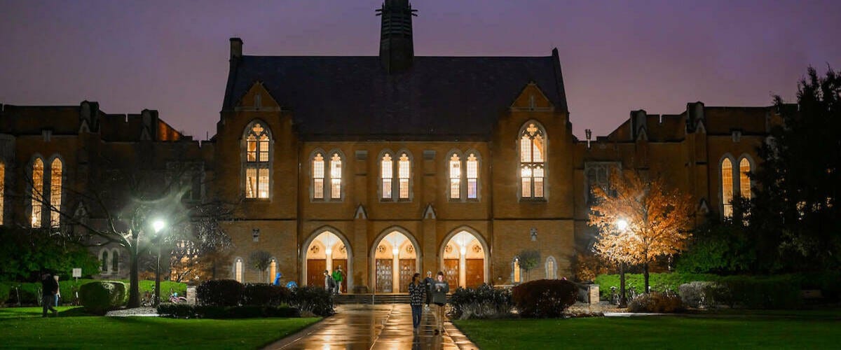 South Dining Hall on the South Quad of the University of Notre Dame. Dr. Carbone’s Autobiography.