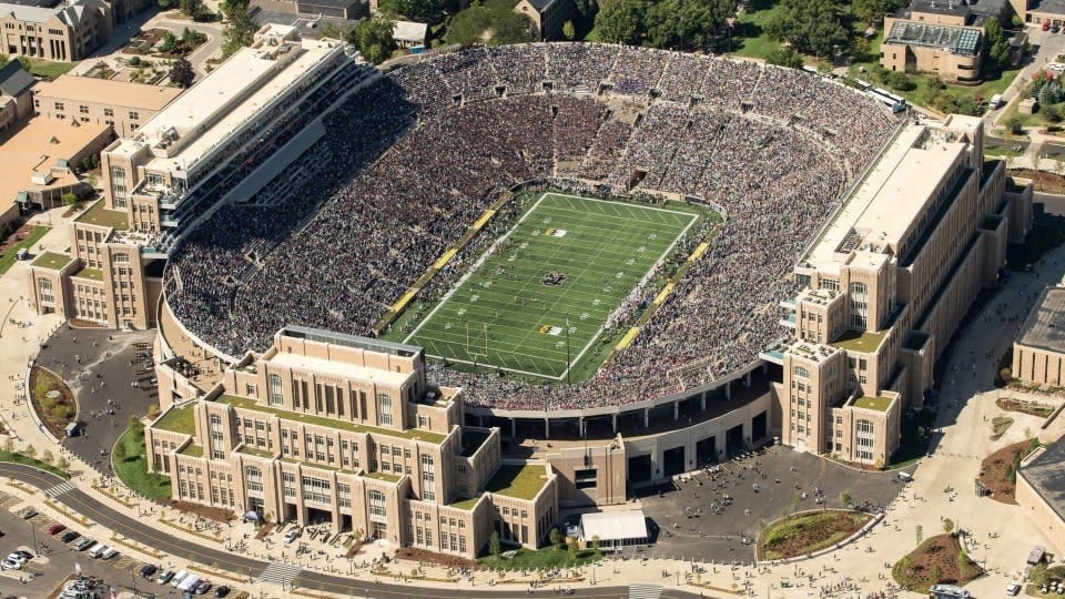 Notre Dame Football Stadium “The House That Rockne Built”