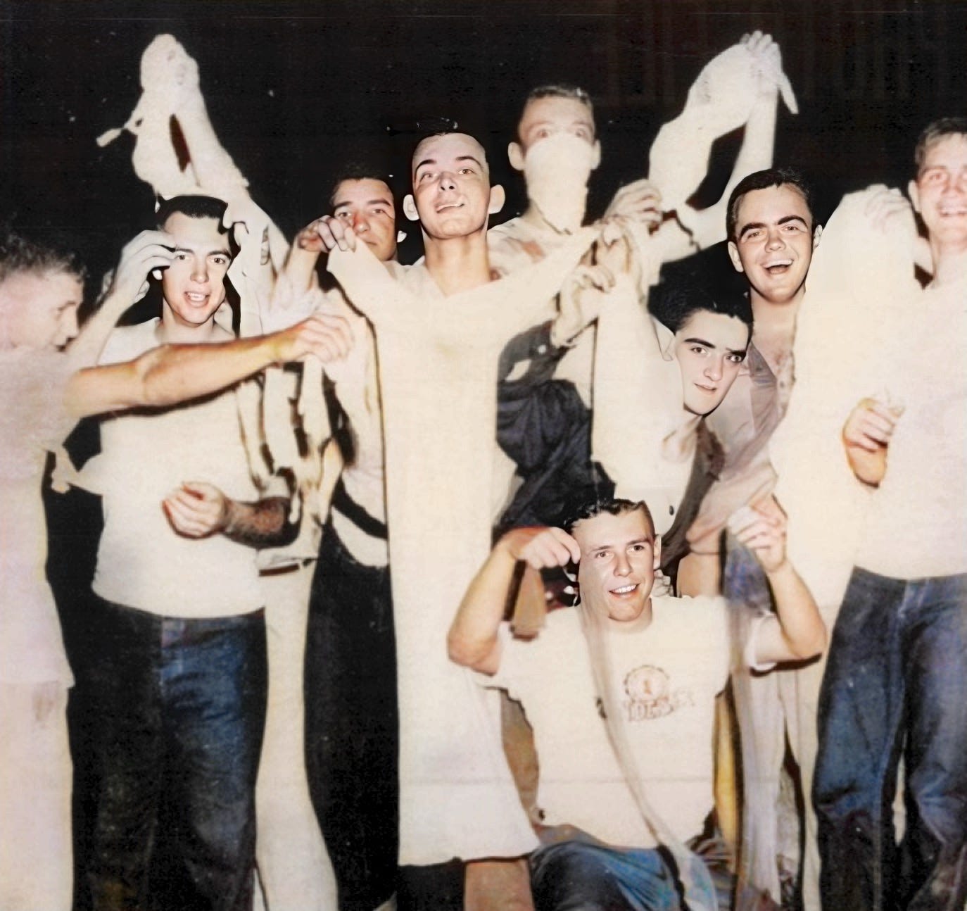 Notre Dame boys at St. Mary’s panty raid