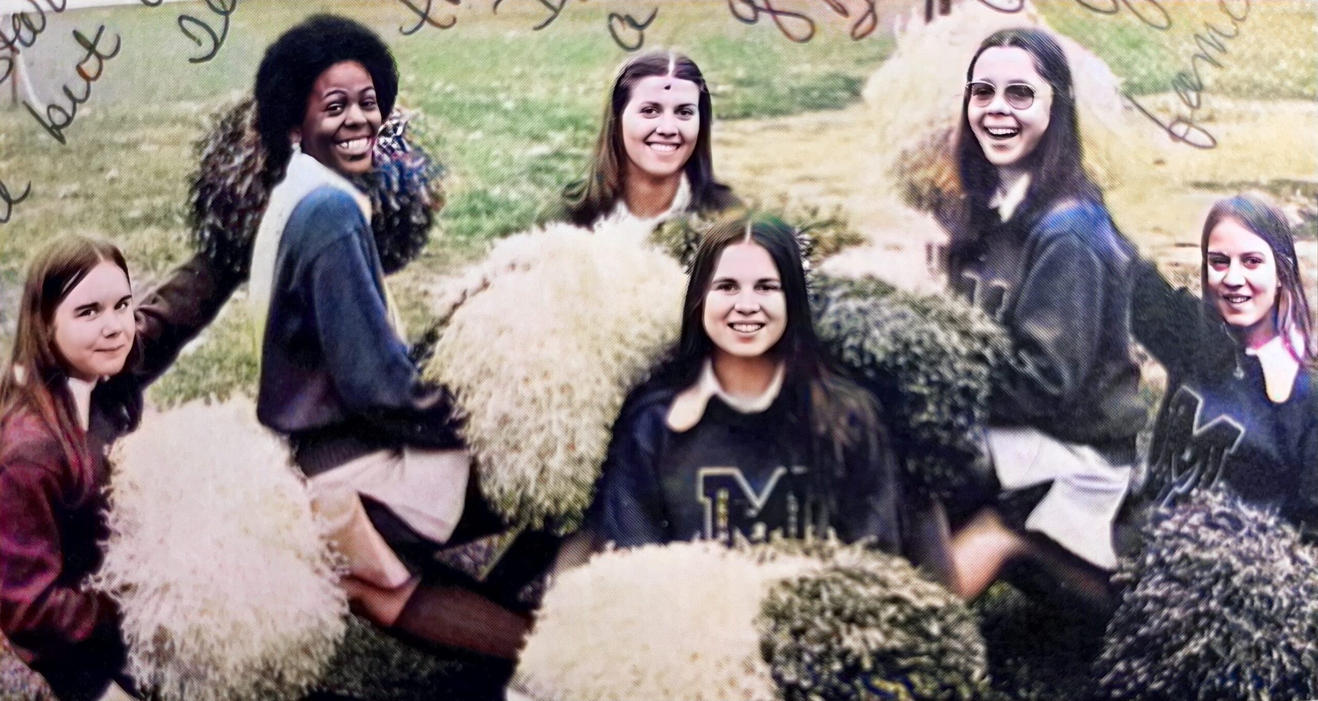 Few of the Mannheim Bison Lettergirls at Mannheim American High School in Germany.Part of the autobiography of Dr. Anthony J. Carbone, Son in the Shadow of a Green Beret Hero.