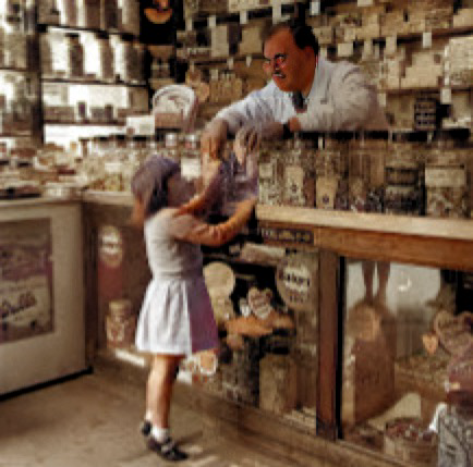 Buying penny candy from the corner store back in the 1960s. Autobiography of Dr. Anthony J. Carbone.