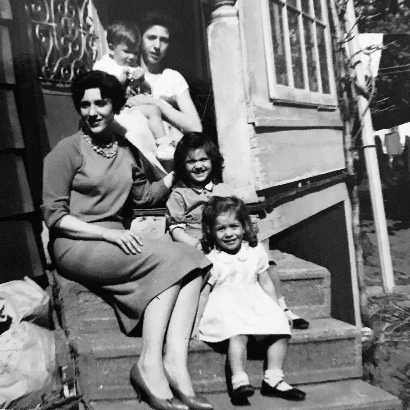 Mom, Lynne, Diana, Anthony Jr, and Auntie Yvonne at 143 Winthrop Street in Medford.Dr. Carbone’s Autobiography: A Son in the Shadow of a Green Beret Hero
