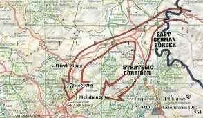 Map of Fulda Gap Germany During Cold War