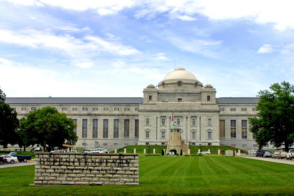 Photograph of the U.S. Federal Penitentiary at Leavenworth, Kansas Part of the autobiography of Dr. Anthony J. Carbone, Son in the Shadow of a Green Beret Hero.